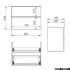 Elita Look komoda 80x63x45cm czarny mat 168111